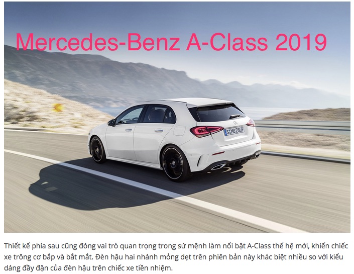 Mercedes-Benz A-Class 2019