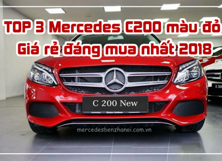 Mercedes C200 màu đỏ